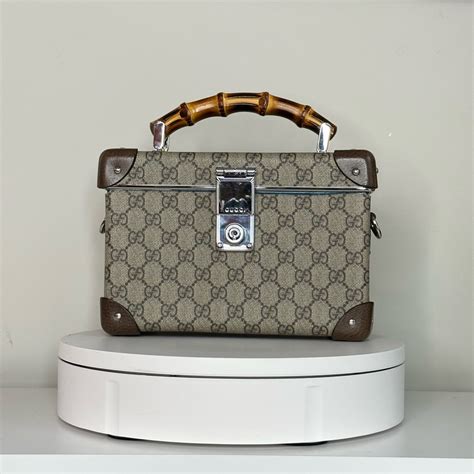 gucci x globe-trotter gg monogram vanity case|GUCCI GG Supreme Monogram Globe.